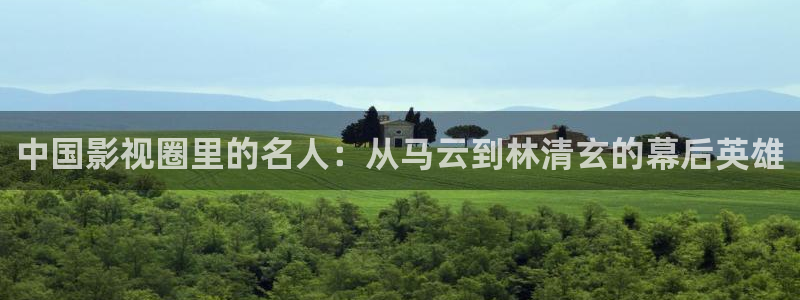草莓视频樱花视频：中国影视圈里的名人：从马云到林清玄的幕后英雄