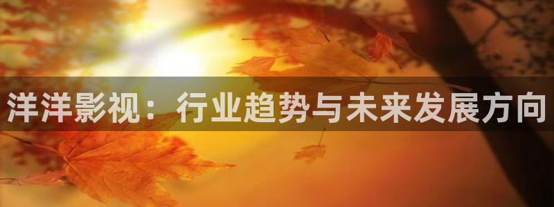樱花视频影视大全：洋洋影视：行业趋势与未来发展方向